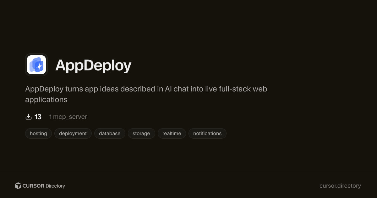 AppDeploy | Cursor Directory | Cursor Directory