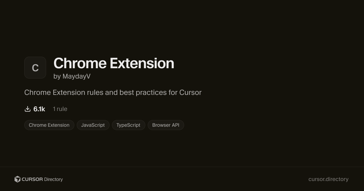 Chrome Extension | Cursor Directory | Cursor Directory