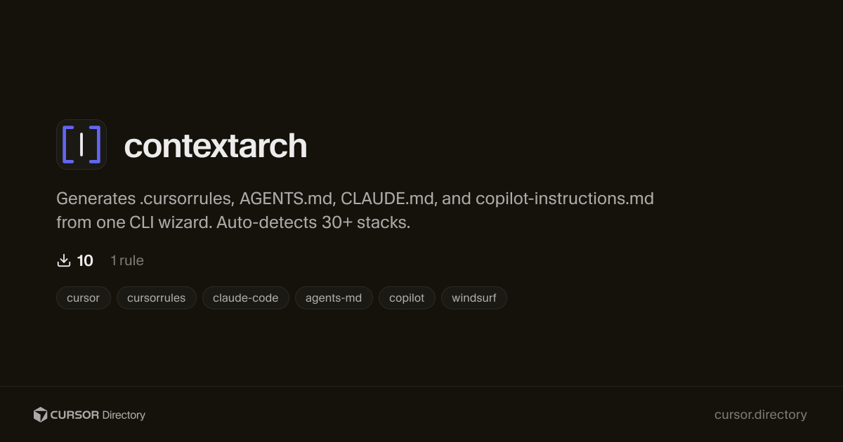 contextarch | Cursor Directory | Cursor Directory