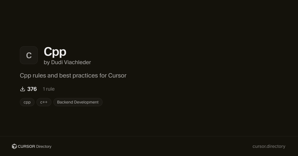 Cpp | Cursor Directory | Cursor Directory