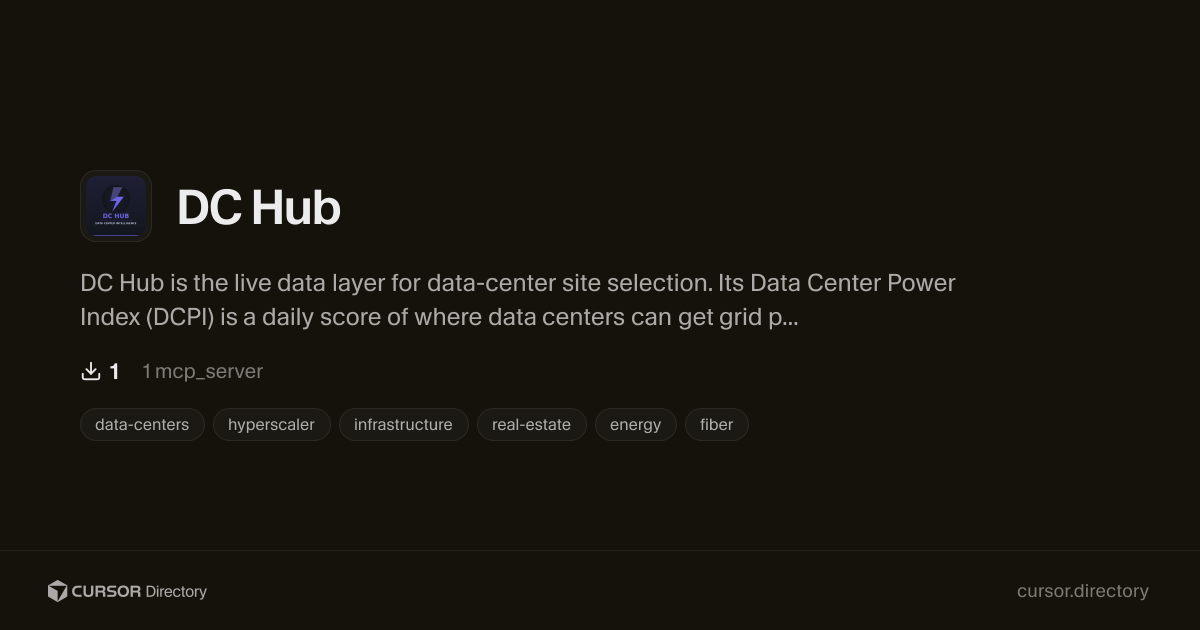 DC Hub | Cursor Directory | Cursor Directory