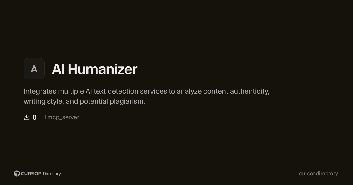 AI Humanizer | Cursor Directory | Cursor Directory