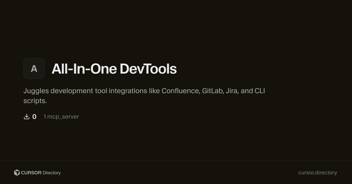 All-In-One DevTools | Cursor Directory | Cursor Directory