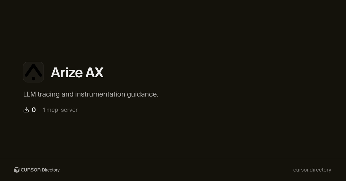 Arize AX | Cursor Directory | Cursor Directory