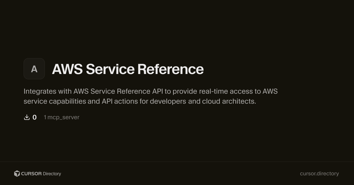 AWS Service Reference | Cursor Directory | Cursor Directory