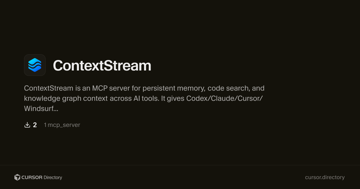 ContextStream | Cursor Directory | Cursor Directory