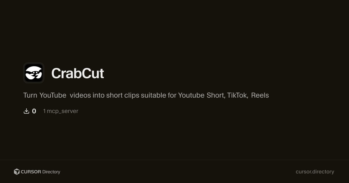 CrabCut | Cursor Directory | Cursor Directory