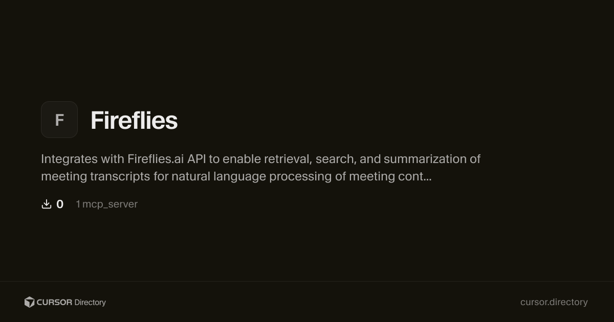 Fireflies | Cursor Directory | Cursor Directory