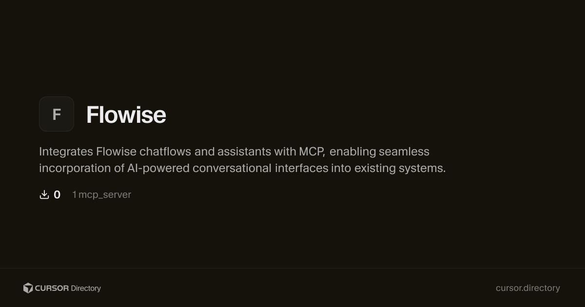 Flowise | Cursor Directory | Cursor Directory