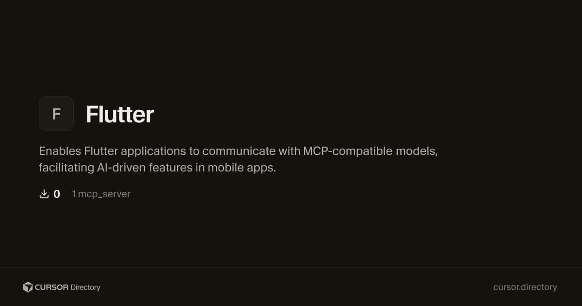 Flutter | Cursor Directory | Cursor Directory