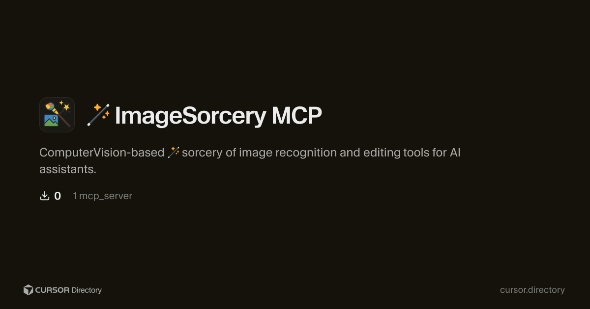 🪄 ImageSorcery MCP | Cursor Directory | Cursor Directory