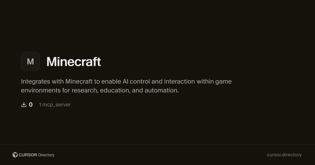 Minecraft | Cursor Directory | Cursor Directory