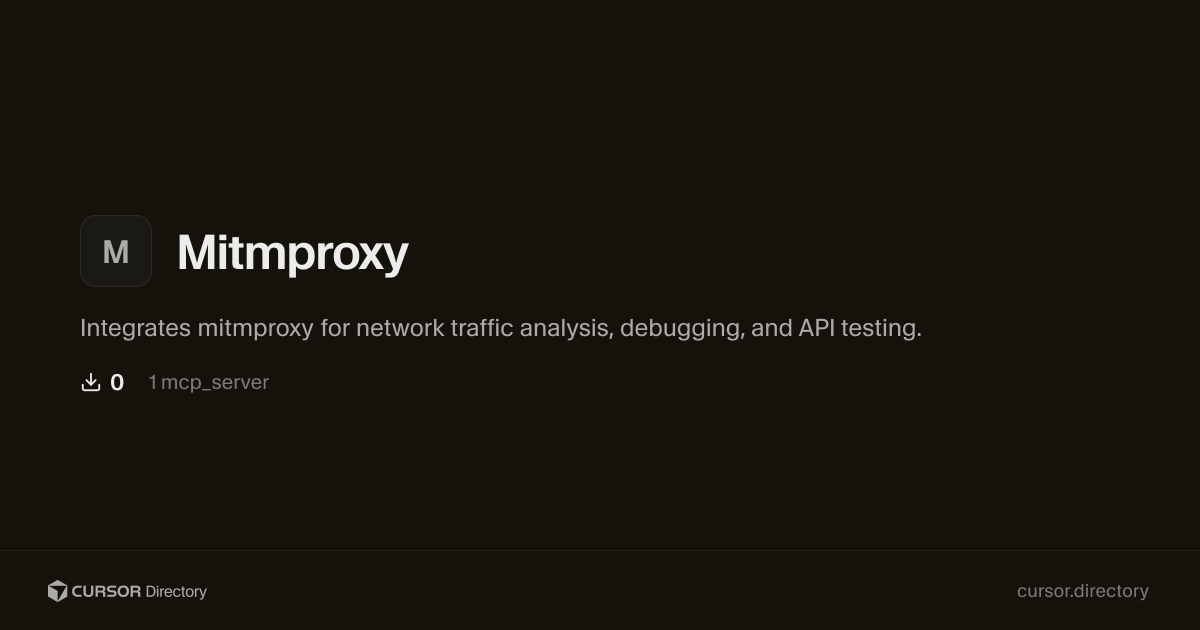 Mitmproxy | Cursor Directory | Cursor Directory