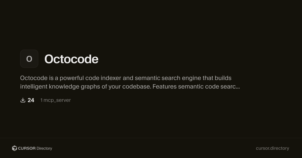 Octocode | Cursor Directory | Cursor Directory