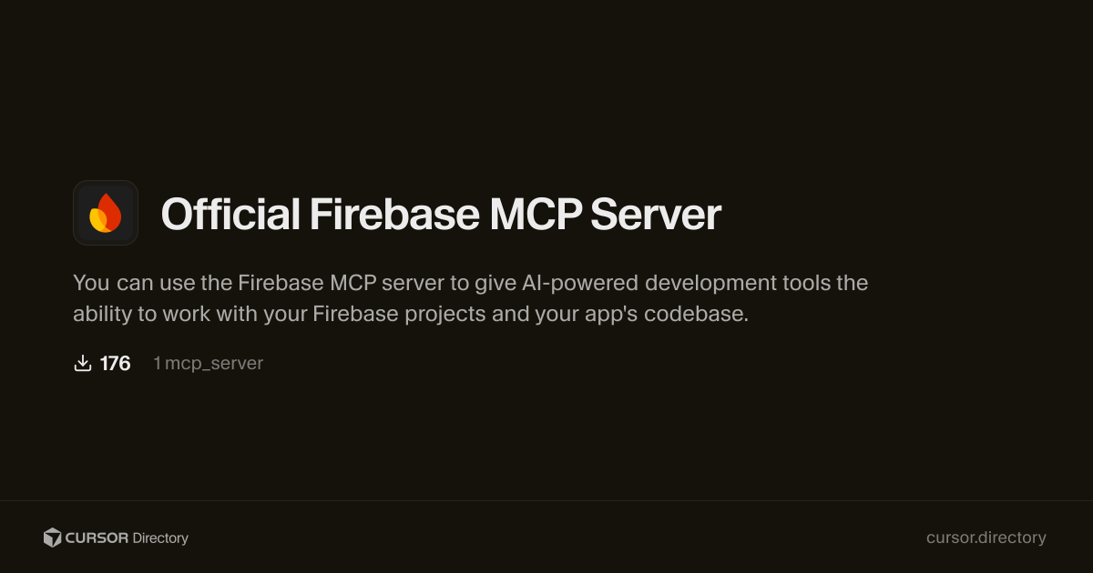 Official Firebase MCP Server | Cursor Directory | Cursor Directory