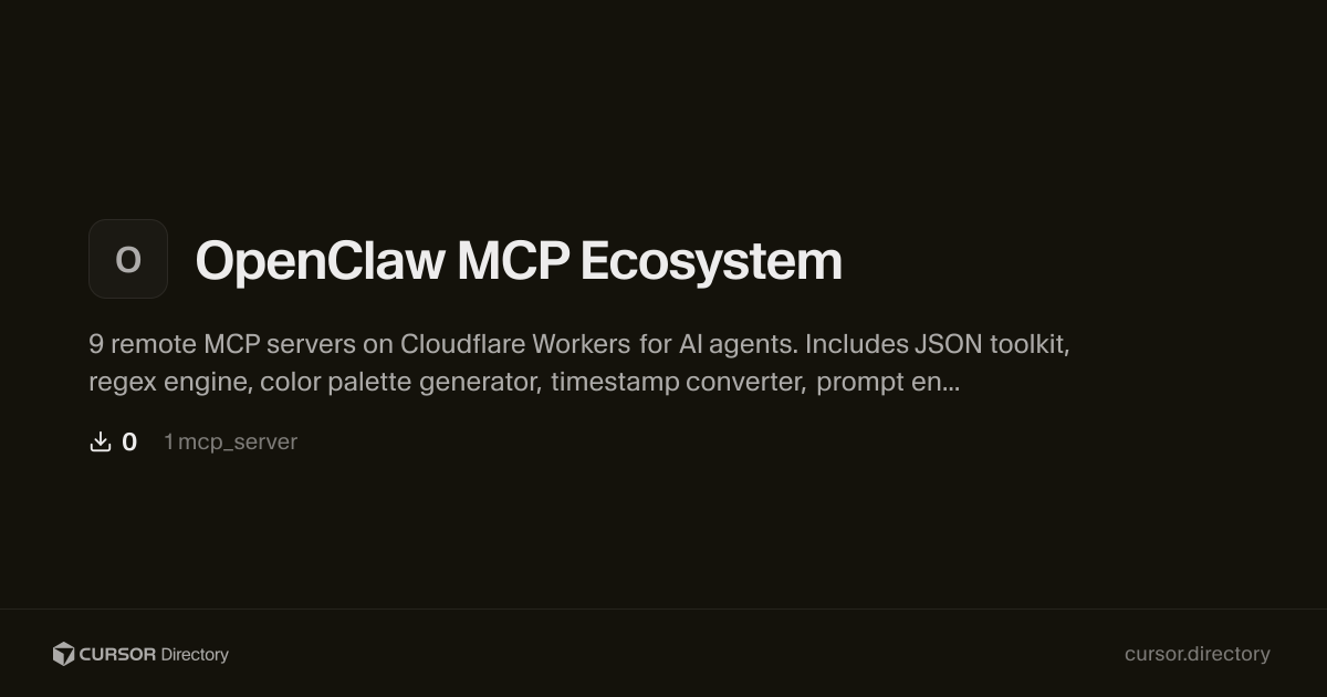 OpenClaw MCP Ecosystem | Cursor Directory | Cursor Directory