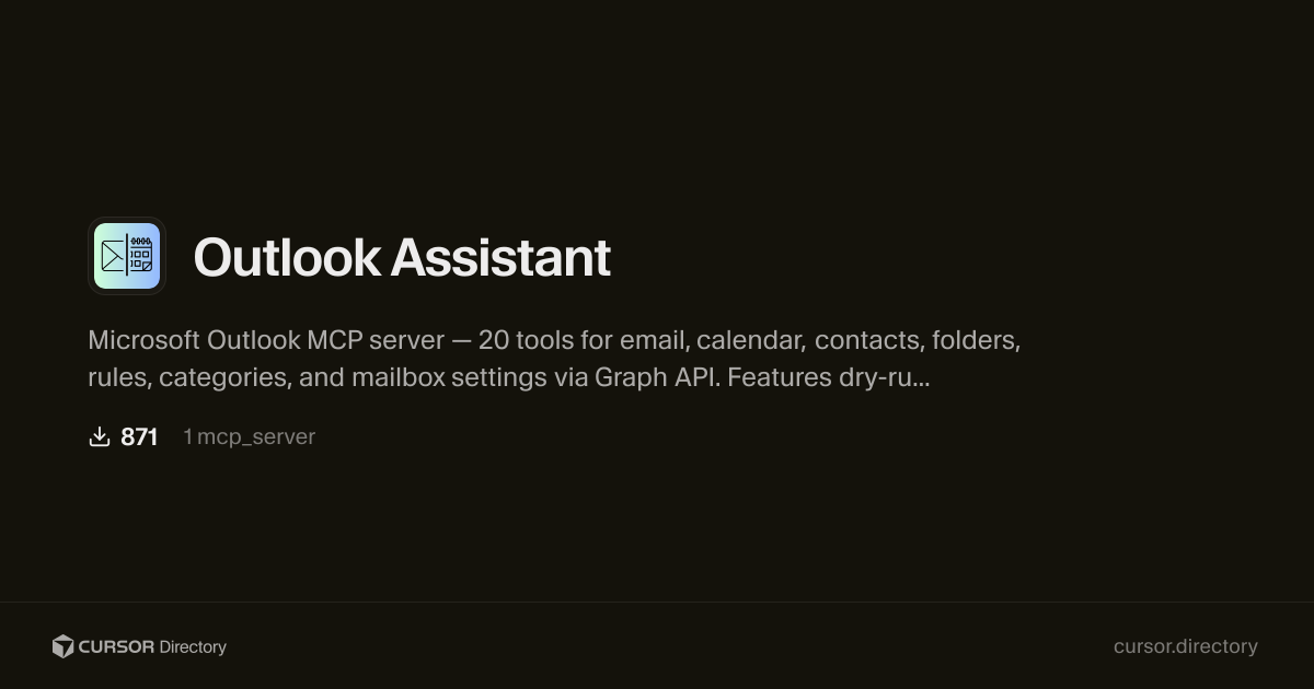 Outlook Assistant | Cursor Directory | Cursor Directory