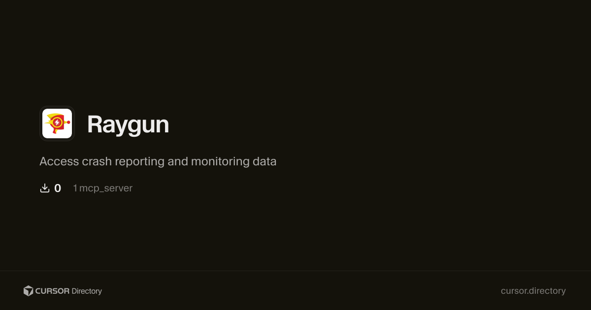 Raygun | Cursor Directory | Cursor Directory