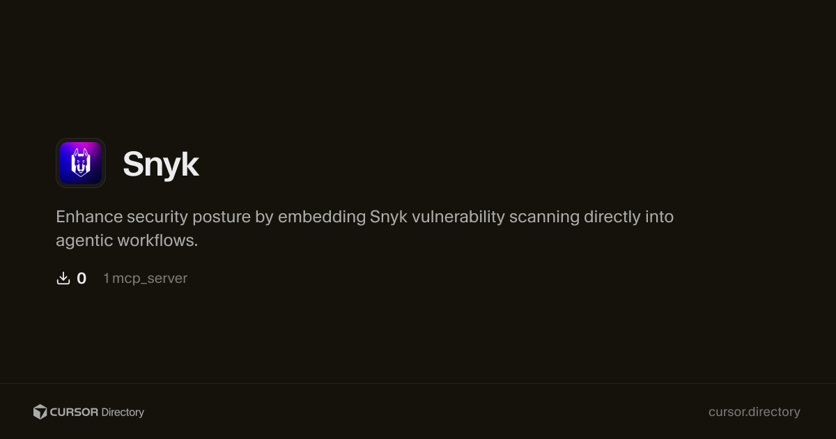 Snyk | Cursor Directory | Cursor Directory