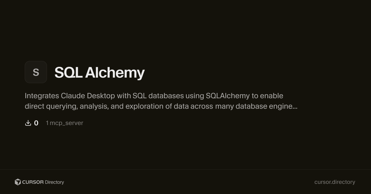 SQL Alchemy | Cursor Directory | Cursor Directory