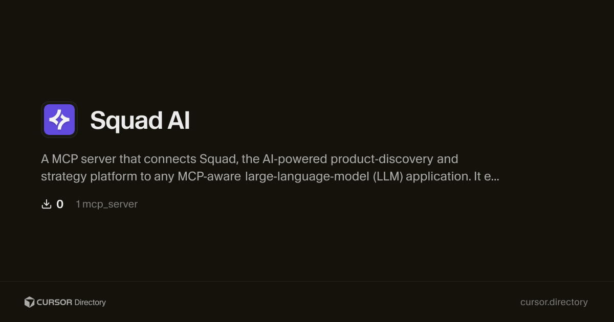 Squad AI | Cursor Directory | Cursor Directory