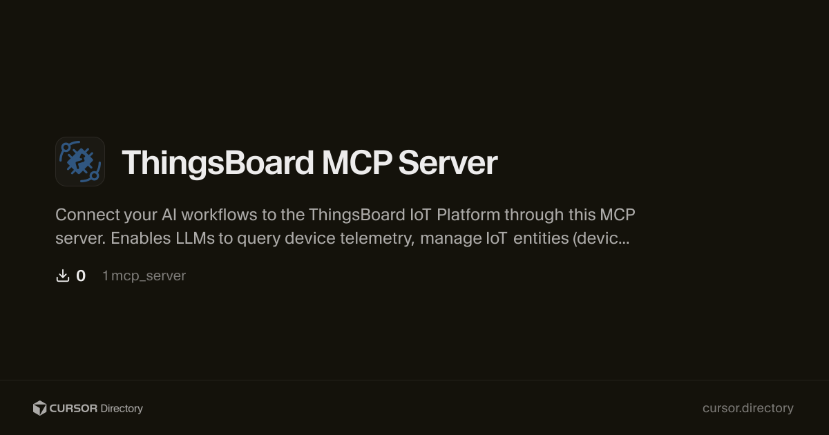 ThingsBoard MCP Server | Cursor Directory | Cursor Directory