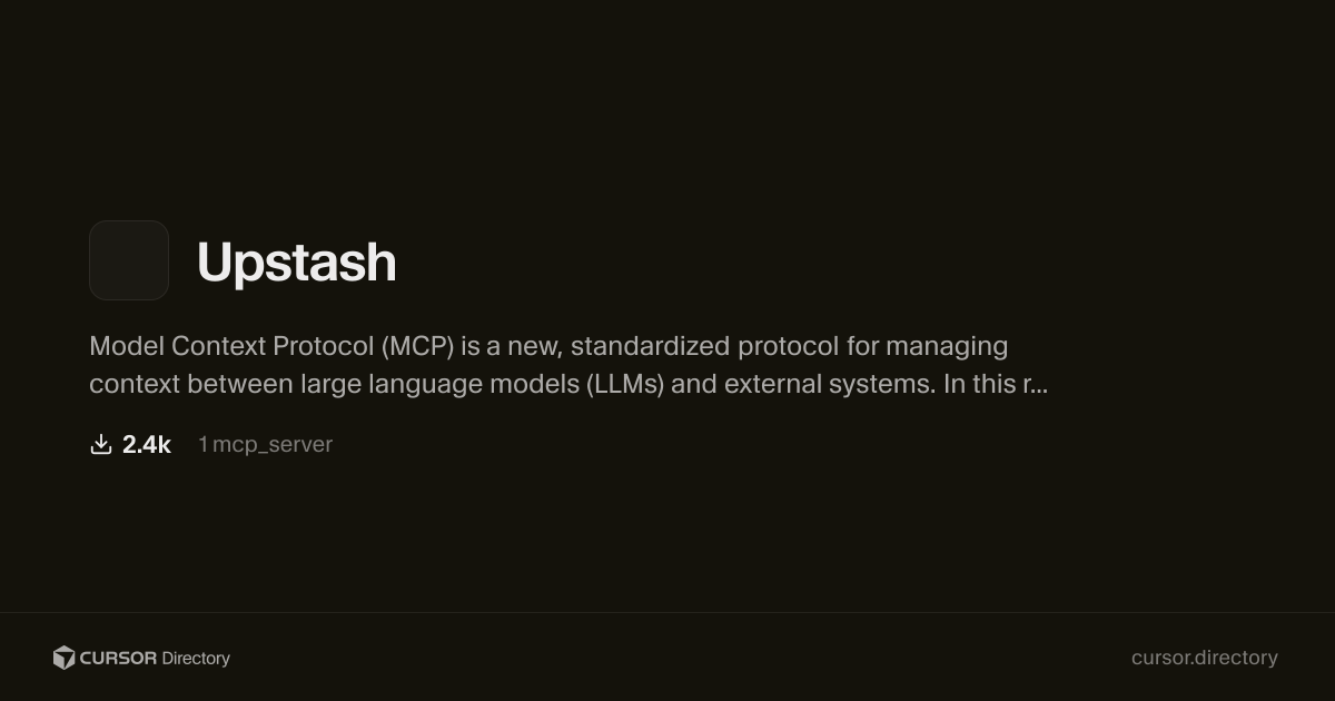 Upstash | Cursor Directory | Cursor Directory