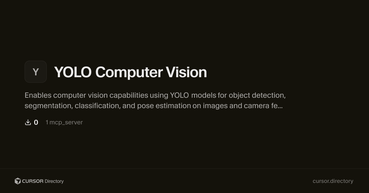 YOLO Computer Vision | Cursor Directory | Cursor Directory