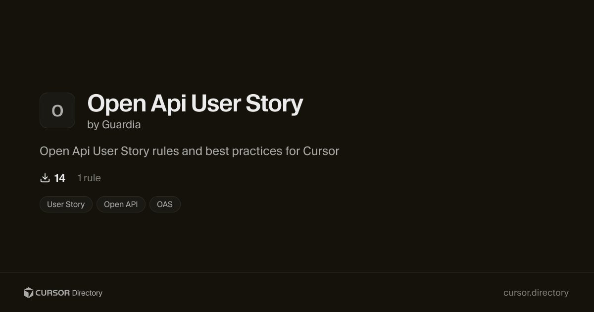 Open Api User Story | Cursor Directory | Cursor Directory