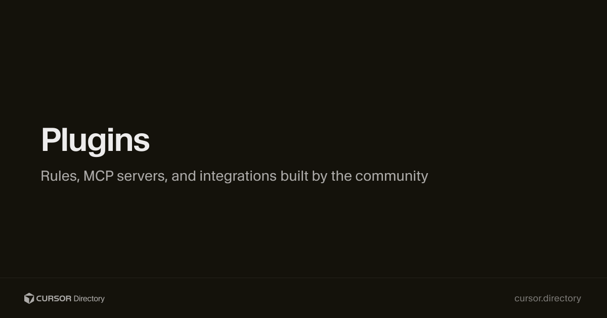 Plugins | Cursor Directory | Cursor Directory