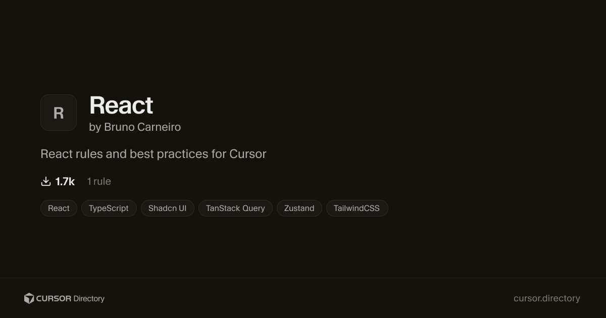 React | Cursor Directory | Cursor Directory