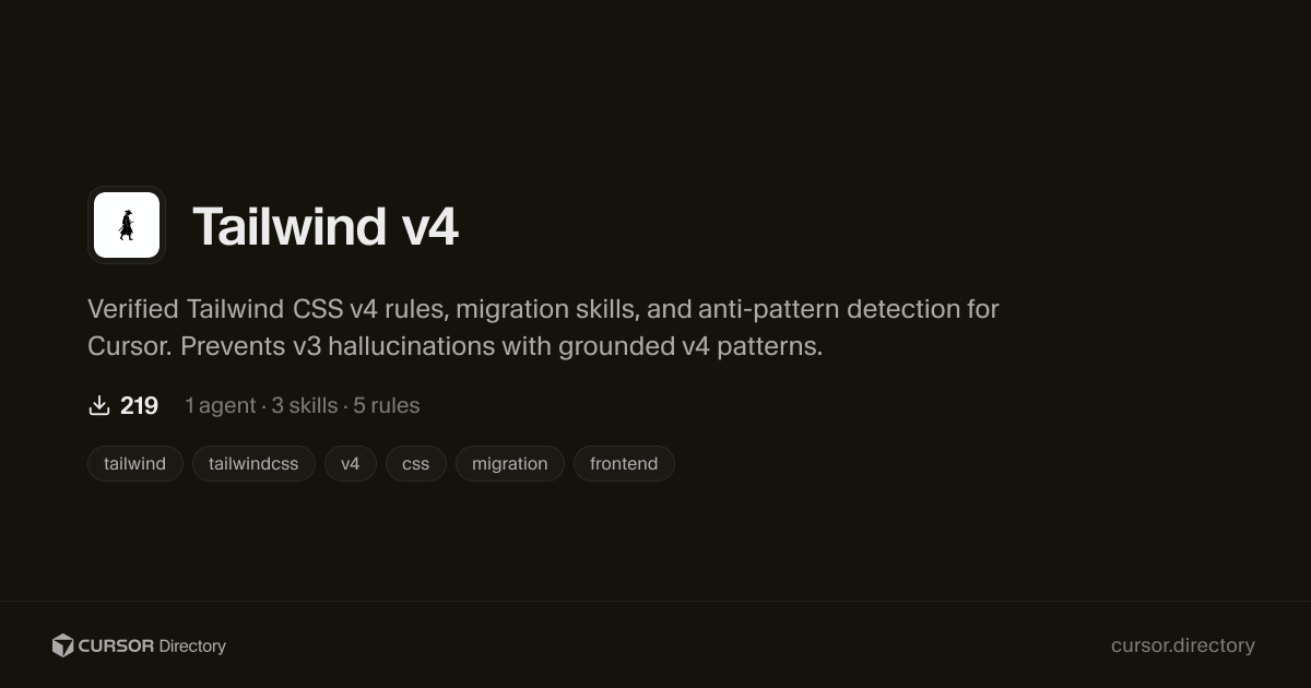 Tailwind v4 | Cursor Directory | Cursor Directory