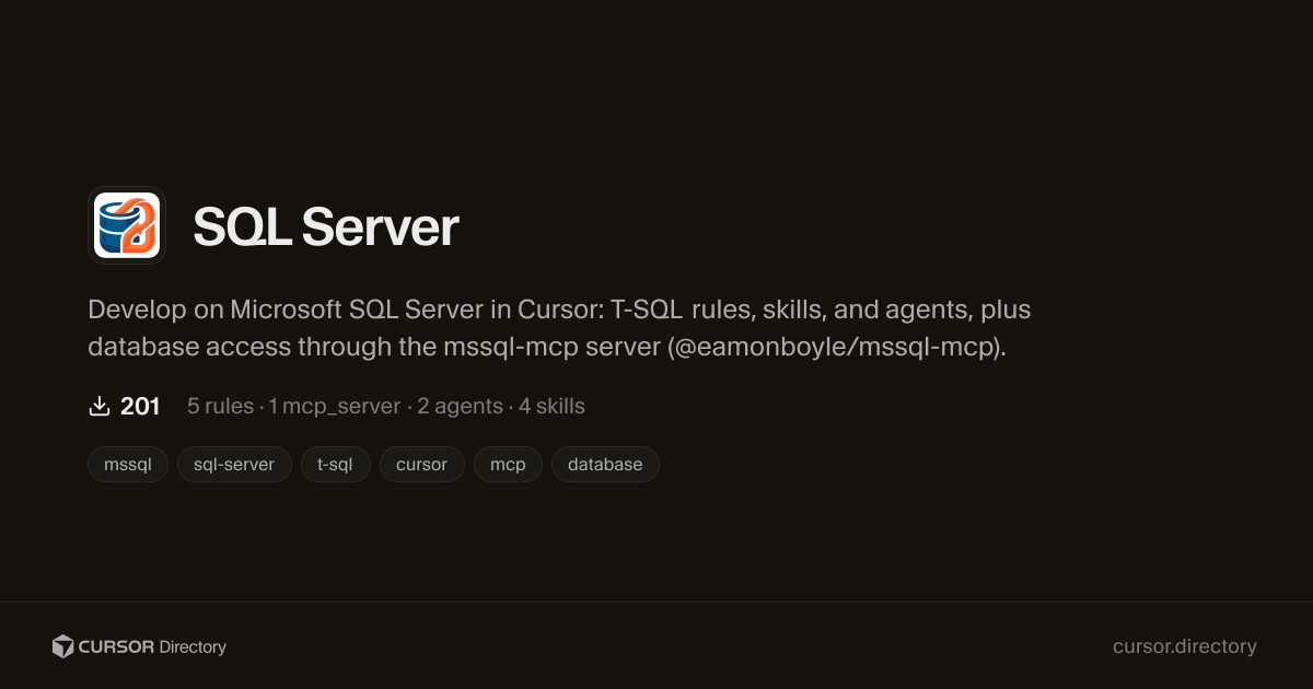 SQL Server | Cursor Directory | Cursor Directory