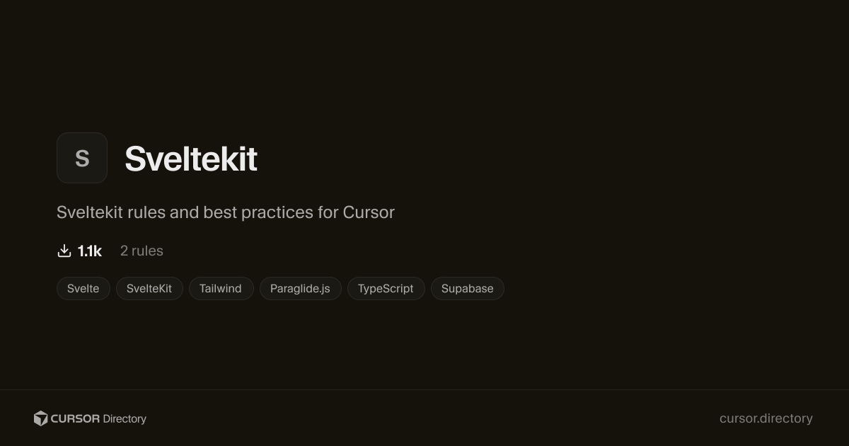 Sveltekit | Cursor Directory | Cursor Directory
