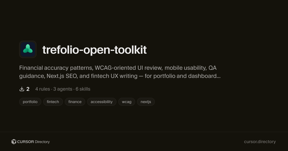trefolio-open-toolkit | Cursor Directory | Cursor Directory