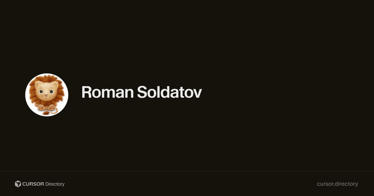 Roman Soldatov's Profile | Cursor Directory | Cursor Directory